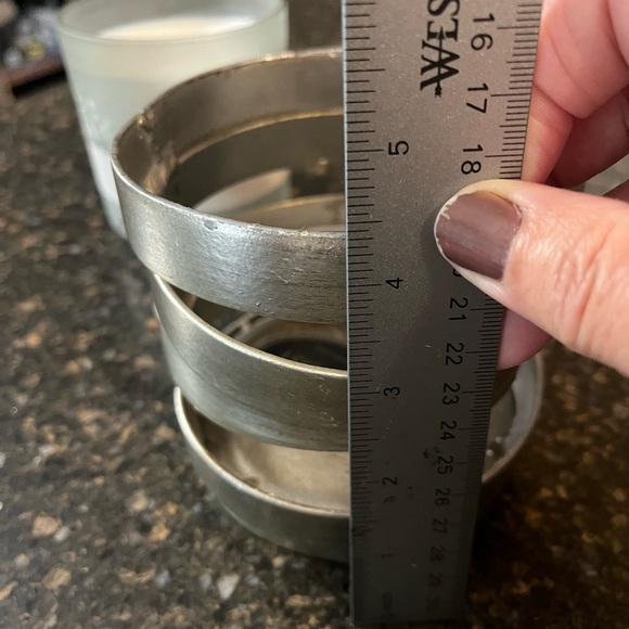 2 Uttermost Industrial Candle Holders Rustic Metal Twist Contemporary 4.5”W - Picture 7 of 15